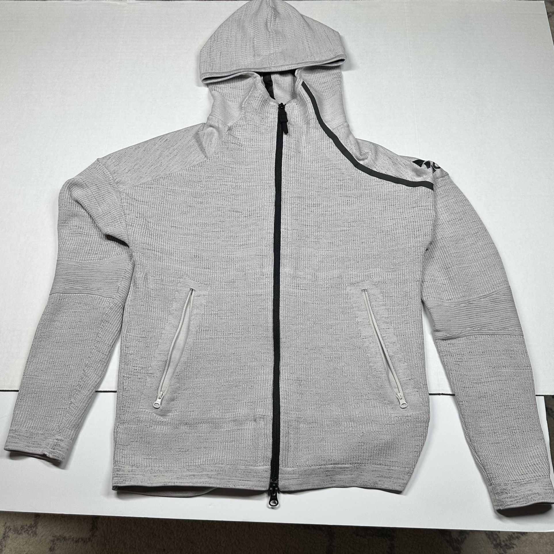 Adidas Sports Hoodie Gray With Black Accents Size Small (Clean)