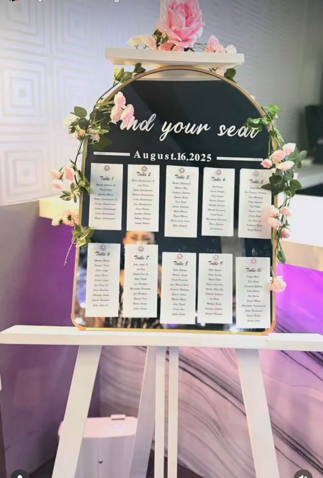 Seating Chart Mirror