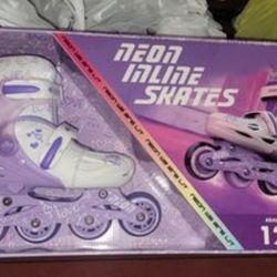 💖NEW KIDS NEON INLINE SKATES SIZES 12 TO 6. THEY ARE ADJUSTABLE FOR THAT PERFECT FIT.  Retail 39.99