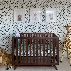 Pottery Barn Kids (West Elm) Lennox Convertible Crib + Toddler Rail Conversion Kit + Mattress