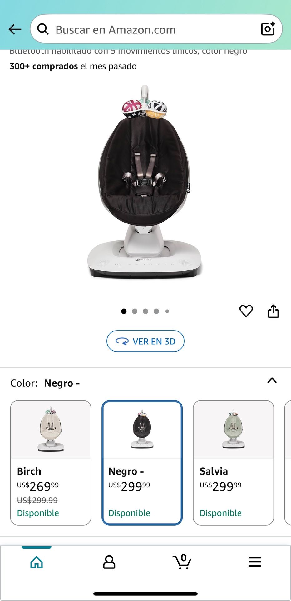 4moms MamaRoo - Multi-motion baby swing, Bluetooth enabled with 5 unique movements, black color $ 100 OBO 