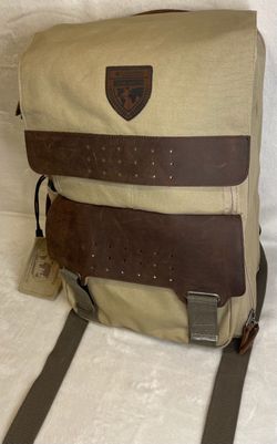 Columbia Canvas and Leather Backpack