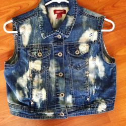 Custom denim vest