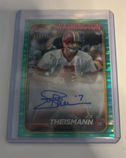 2024 Topps Chrome - Autographs Joe Theismann #BA-JTH Aqua Sonar Refractor...