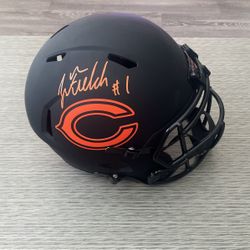 Autographed chicago bears helmet 