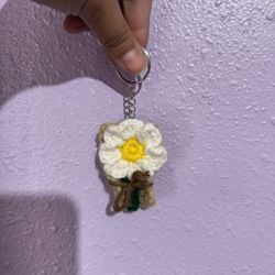 Crochet Flower Bouquet Keychain