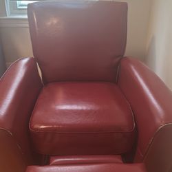 Red Leather Recliner 
