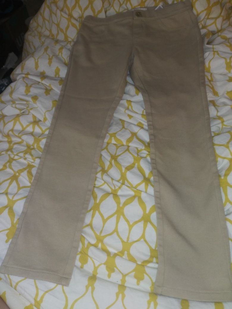 Old Navy Girl's Size 12 Tan Jeggings Adjustable Waistband
