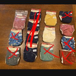  4 Cloth Diapers Grovia Newborn
