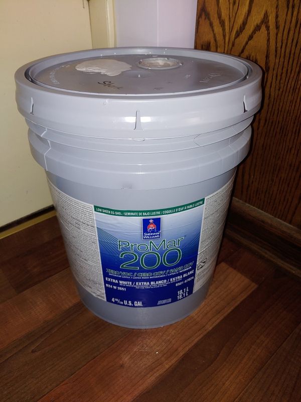 NEW Sherwin Williams 5 Gallons Promar 200 Interior Low Sheen Eg-Shel