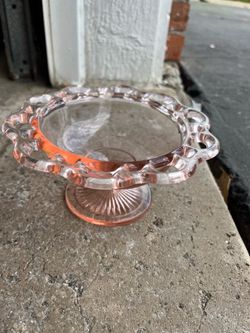 Pink glass dishes
