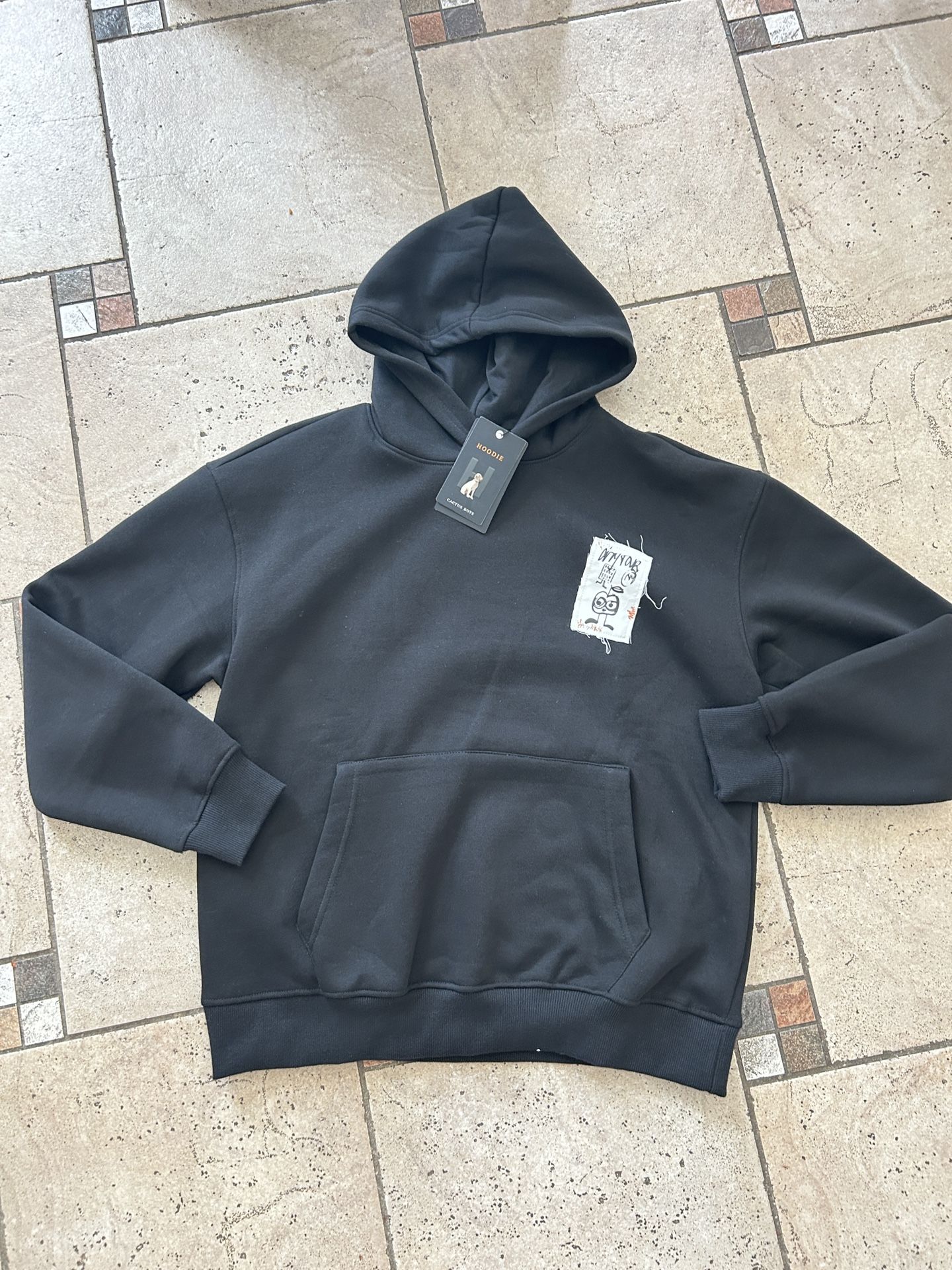 NWT Cactus Boys hoodie with graphic patch size 13/14