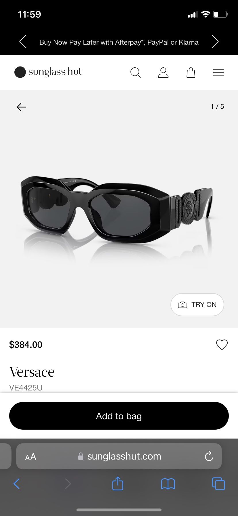 Almost new Versace sunglasses authentic