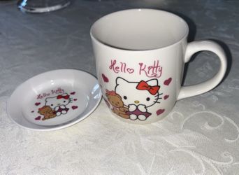 (Hello kitty cup mini plate set) & tall cup 