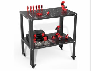 Brand new in the box- TORACK Metal Workbench(Holes on Top) 32x20.5 inches