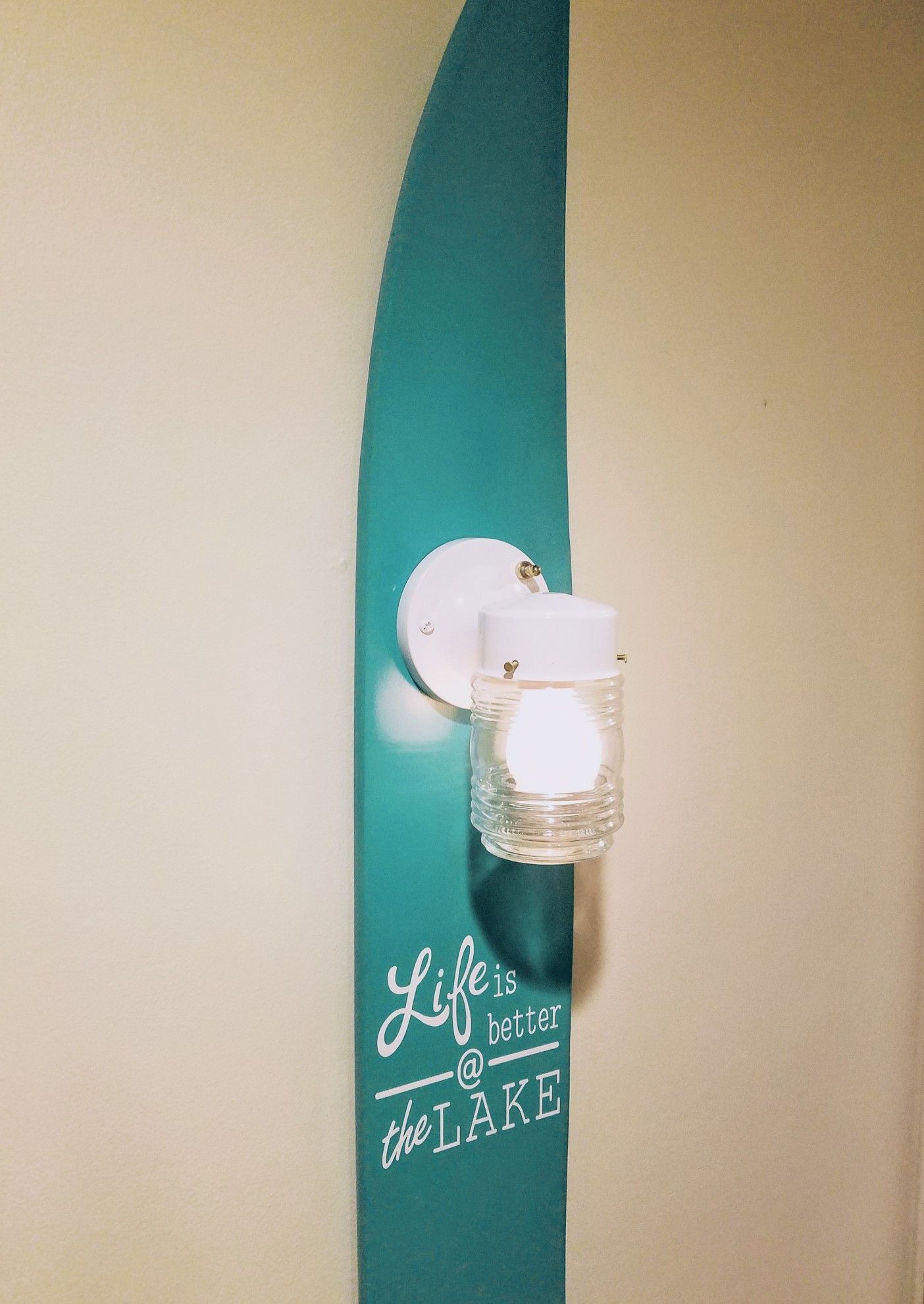 Custom Made -- Water Ski Wall Sconce Light