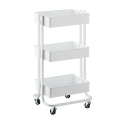 Rolling Cart 3 Levels White