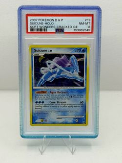 2008 Pokémon Suicune Holo Secret Wonders PSA 8
