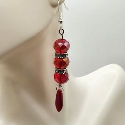 Red Glamour Earrings 