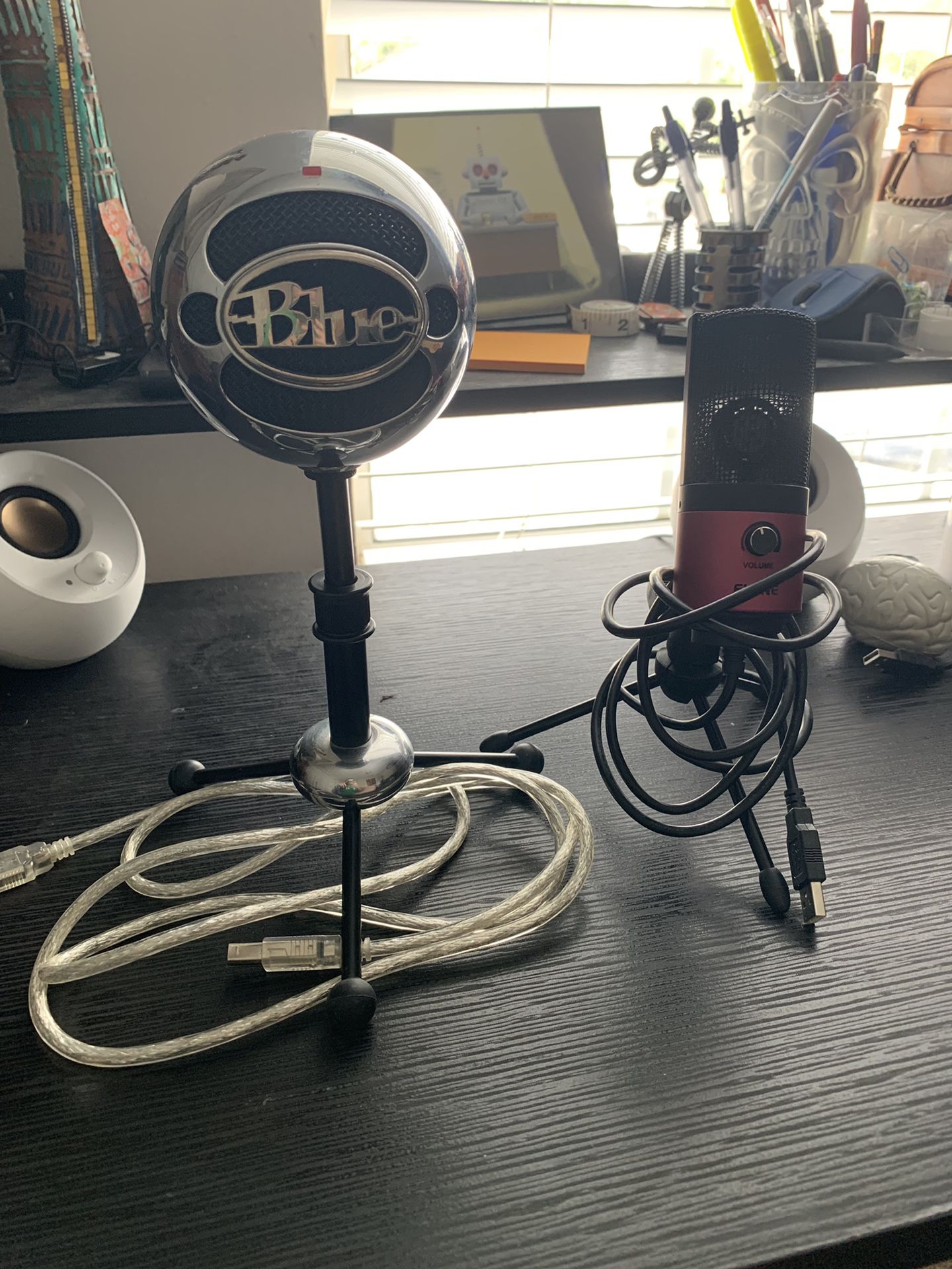 Blue Snowball and Fifine USB microphones