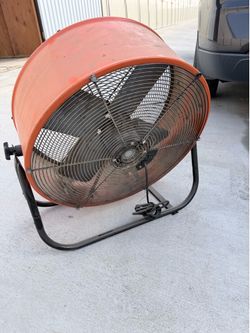 Heavy duty tilt drum fan