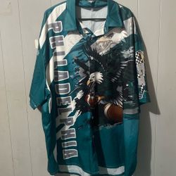 l Philadelphia Eagles short-sleeve button-up shirt4x