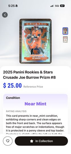 Joe Burrow Panini
