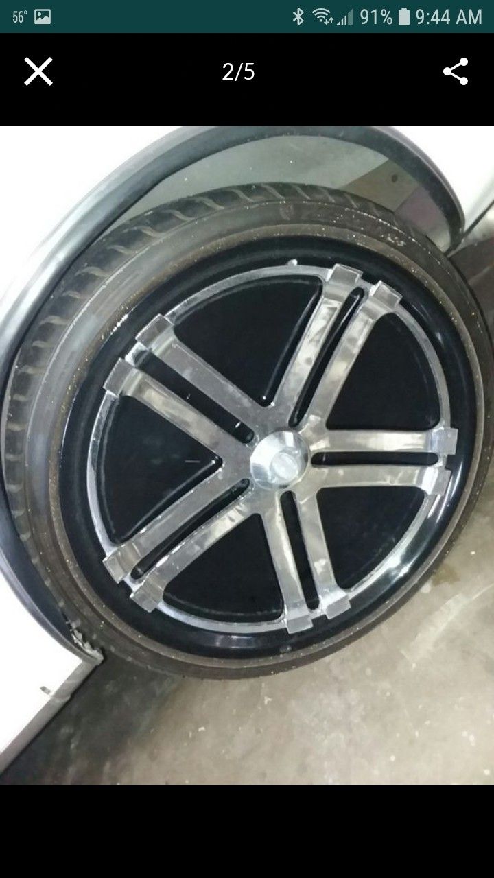 Davin floaters wheels rims 24" spinners 5 lug GM universal 5x5
