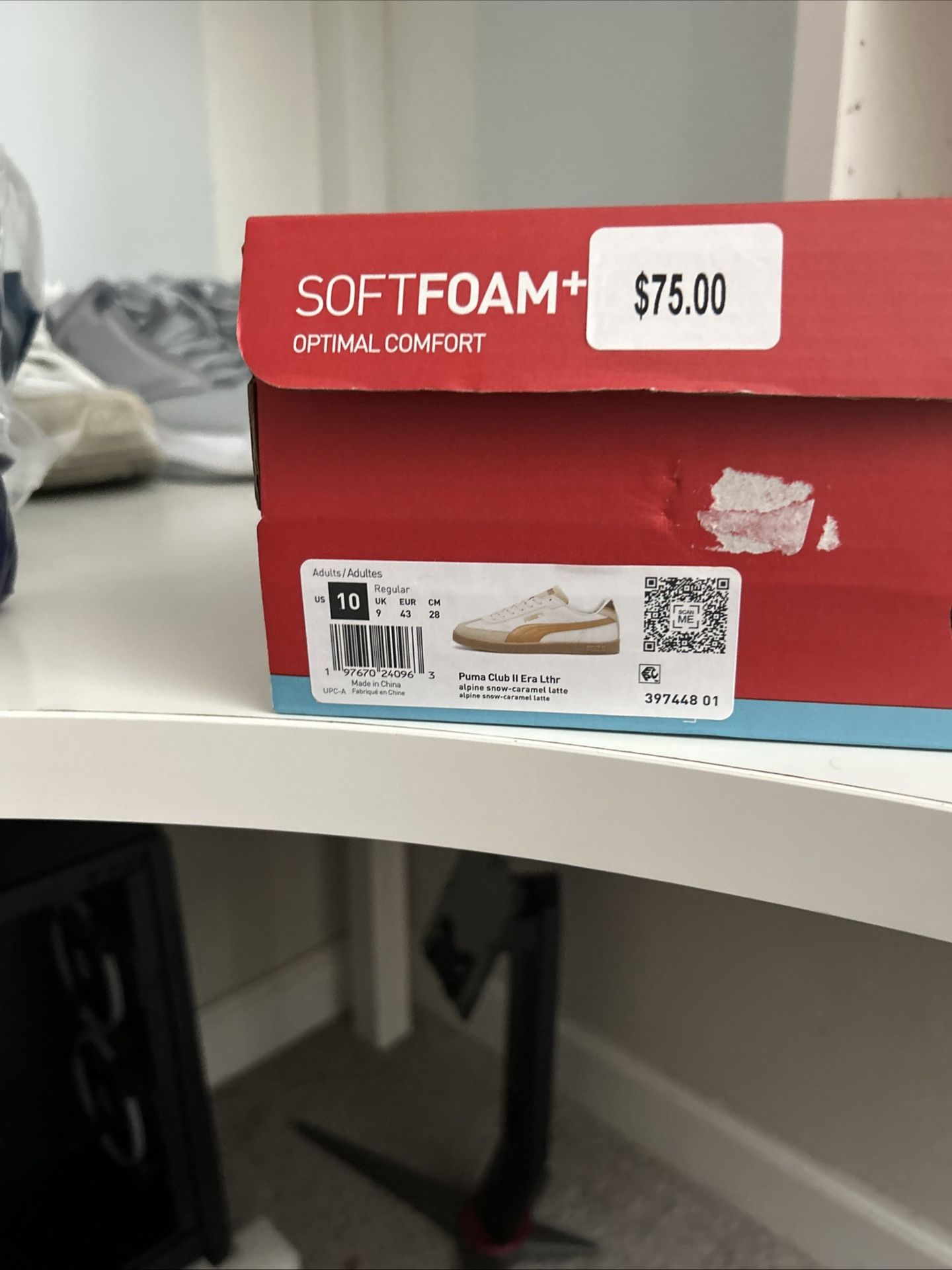 Size 10 Puma Club ll Era Lthr (very Good Condition)