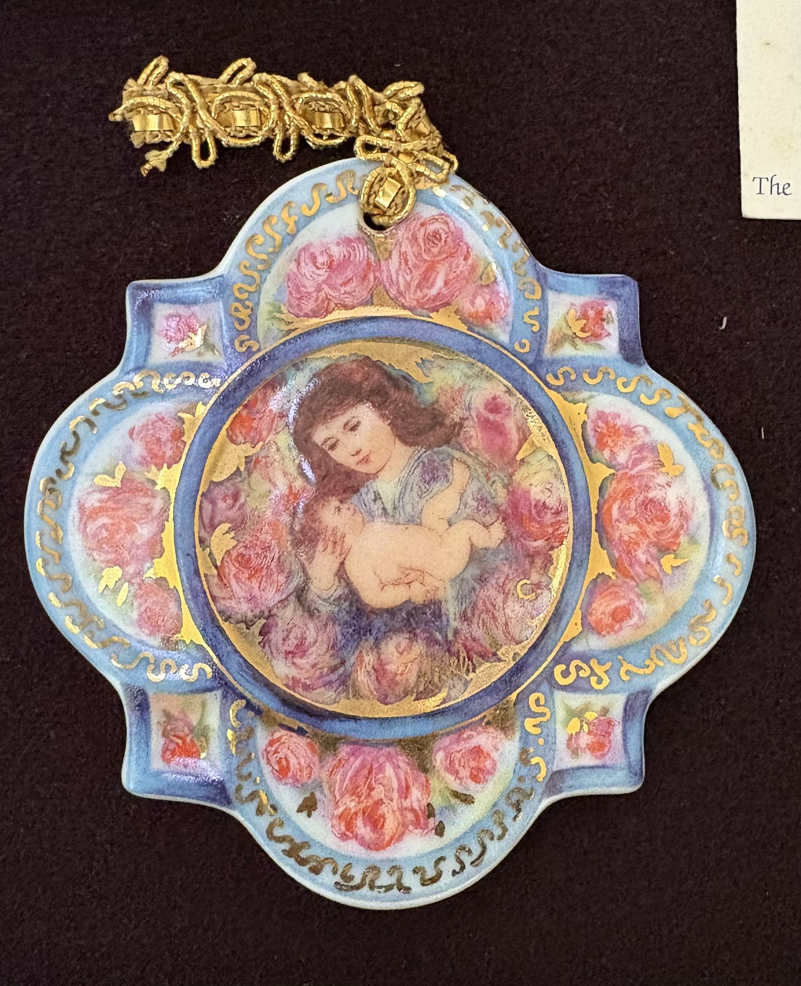 Edna Hibel Annual “The Christmas Rose” Ornament 