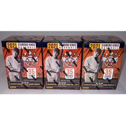 (3) 2021 Panini Diamond Kings Baseball Blaster Boxes 3 Box Lot Brand New Factory Sealed MLB Cards Christmas Present Xmas Gift 