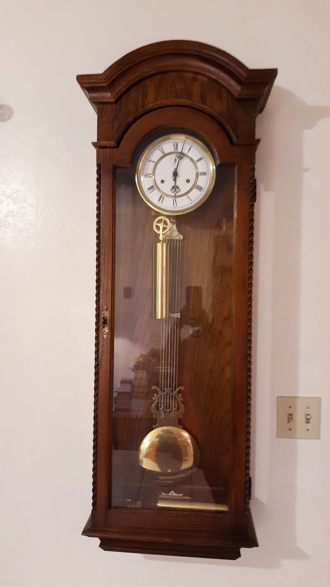 BEAUTIFUL ETHAN ALLEN REGULATOR WALL CLOCK