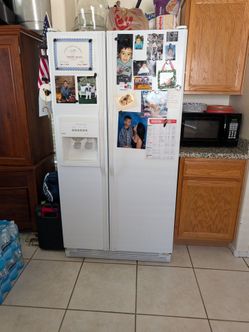 Large refrigerator works great.just replace the ice maker container and install new water filter