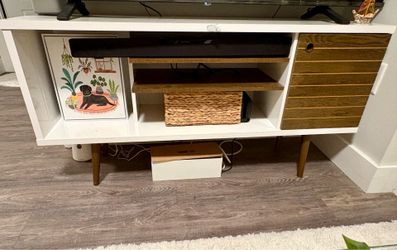 Mid-Century Modern 5-Shelf TV Stand