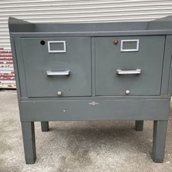 Antique Metal Cabinet 