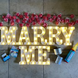 Proposal Kit Light Up “Marry Me” Batteries Included