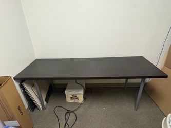 Adjustable Black Rectangular Office Table