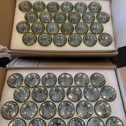 NEW 2 Sets of 24 Glass Gold Votives