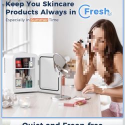 （New）🥤🥑Mini Fridge-White