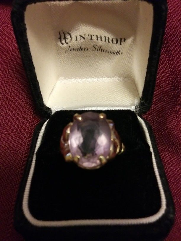 10K Gold Amethyst Ring, size 9