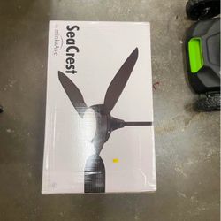 Seacrest 60 in. LED Indoor/Outdoor Flat White Smart Ceiling Fan with Light and Remote Control