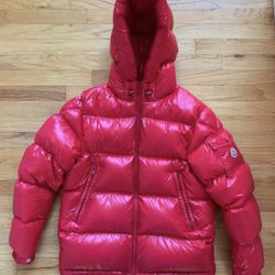 Red Moncler Puffer Jacket 