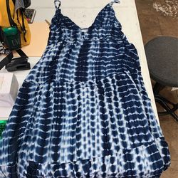 Tie Die Multi Blue Dress