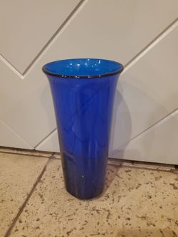 Cobalt Blue Glass Vase
