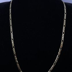 $1300 Yellow Gold Figaro Chain Necklace