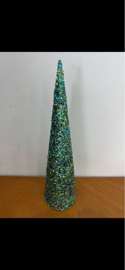 Glitter Cone Christmas Tree Decoration
