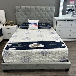 Cama Queen Bed Frame Grey ( Only 10 Down)