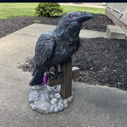 Heavy Duty 2.5 Foot Tall Raven On A Cross Blow Mold For Halloween - NEW WITH TAG