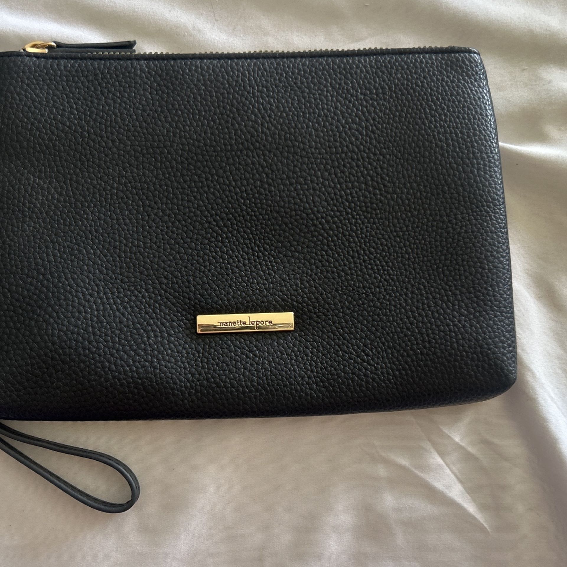 Nanette Lepore, Grain Leather Large Wrist  Bag