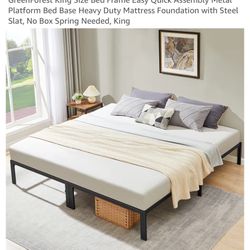 King Metal Bed Frame 